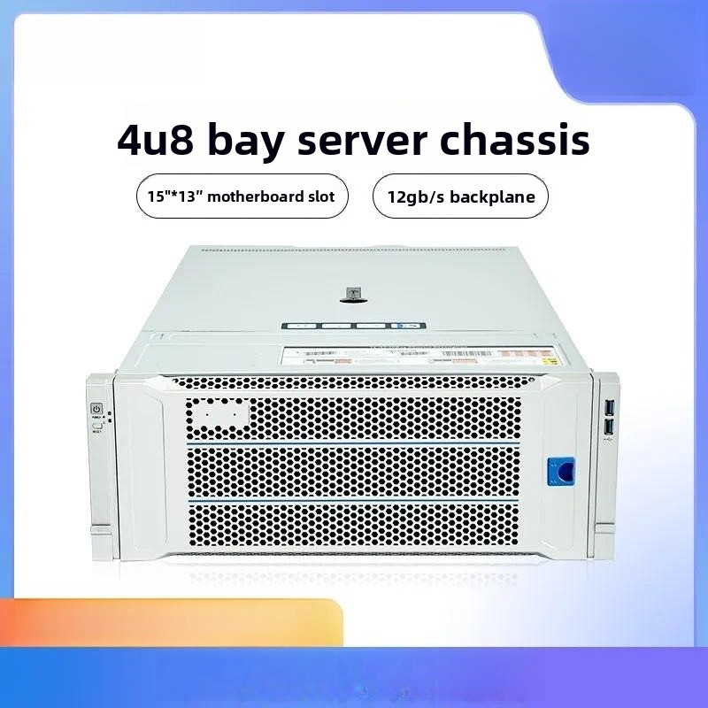 Server Gpu Chassis 4U - 4U 8-Festplatten-Rackmount-Servergehäuse für GPU-AI-Rendering und NAS-Speicher,