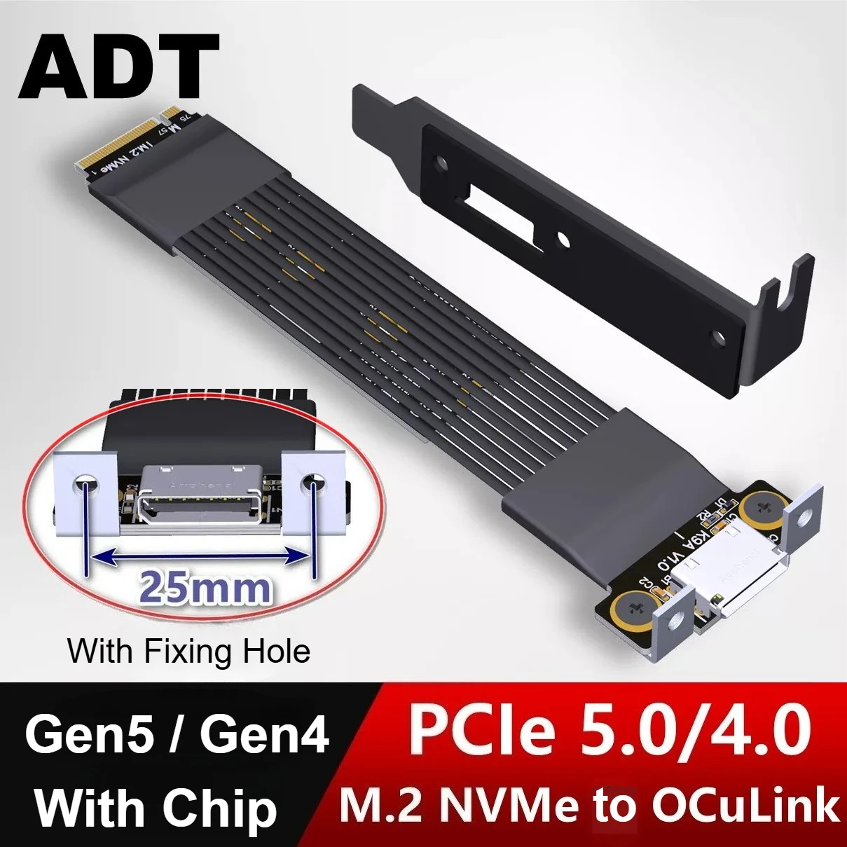 K49SQ-BK14 EGPU OCuLink GPU-Ch – Pcie 5.0 Gpu Riser Cable Bewertung und Preis