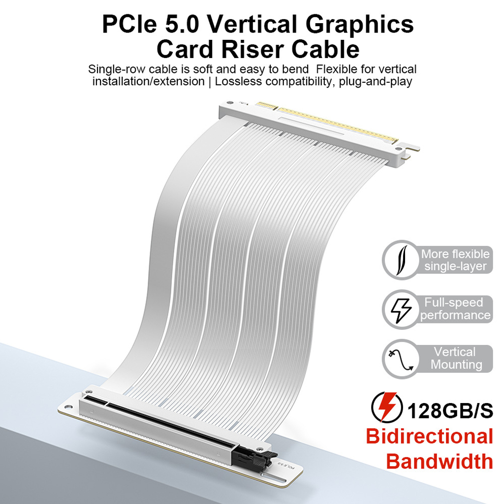 PCI‑E 5.0 X16 GPU-Riser-Kabel  – Pcie 5.0 Gpu Riser Cable Bewertung und Preis