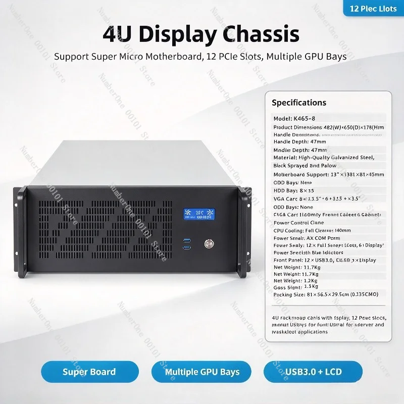 4U-Servergehäuse mit 12 GPU-Sl – Server Gpu Chassis 4U Bewertung und Preis